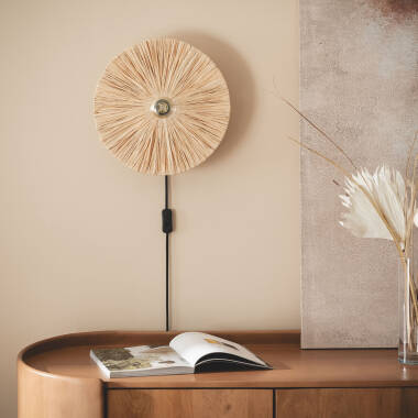 Bild von Wandleuchte Rafia Kanga