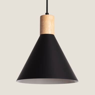 Lampada a Sospensione in Alluminio e Legno Arbat
