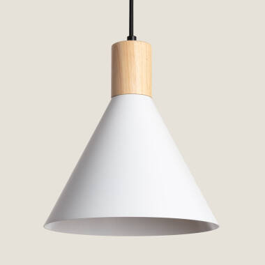 Lampada a Sospensione in Alluminio e Legno Arbat