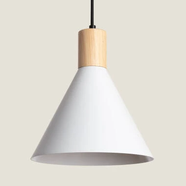 Pendelleuchte Aluminium und Holz Arbat