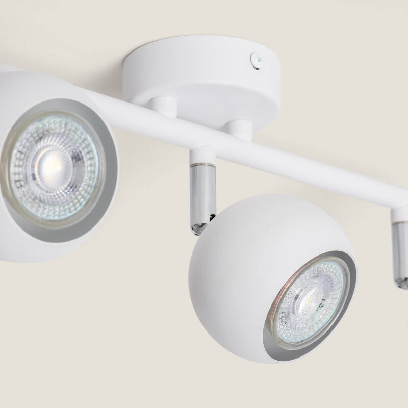 Triple spot plafonnier orientable IRIS 3 +3 ampoules AR111