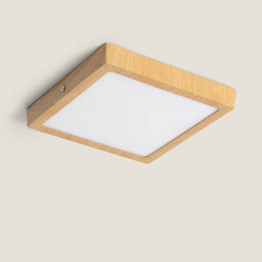 LED-Deckenleuchte 18W Eckig Aluminium 210x210mm Slim CCT Wählbar Galán SwitchDimm