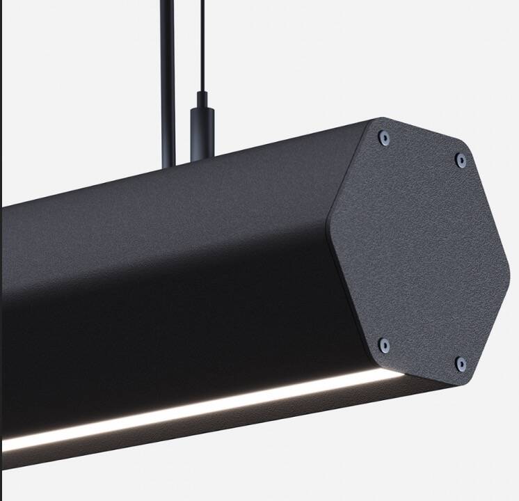 Image de Suspension Linéaire LED 42W Aluminium CCT Éclairage Double Face Funky Kool