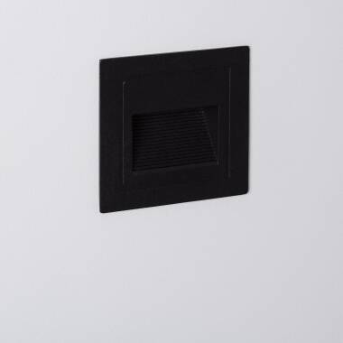 LED Wandlamp Outdoor  inbouw Aluminium Vierkant, zwart Olite