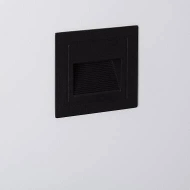 Oprawa Zewnętrzna LED 3W Wpuszczana Aluminiowa Ścienna Kwadratowa Czarna Olite