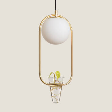 Hanglamp Metaal en Glas Moonlight Puncak