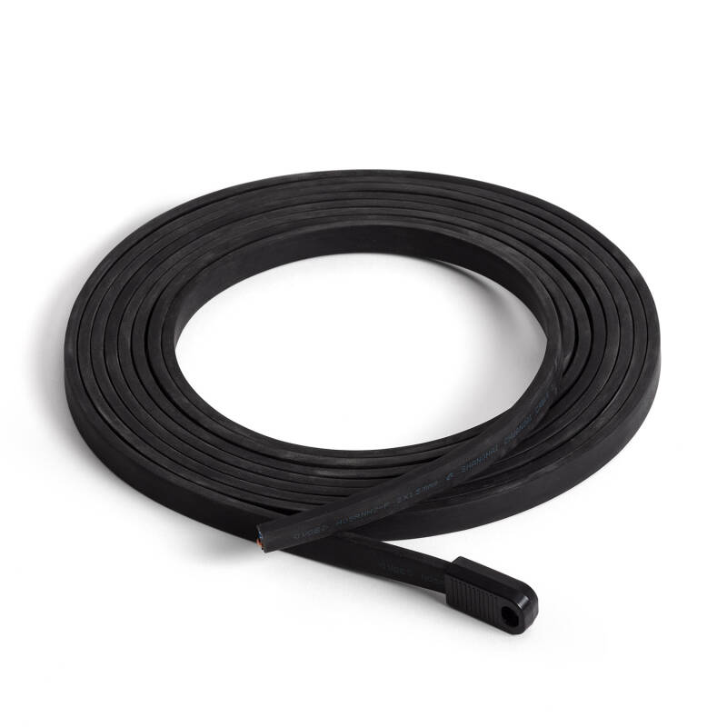 Image de Câble Électrique Plat pour Guirlandes sur Mesure Noir 