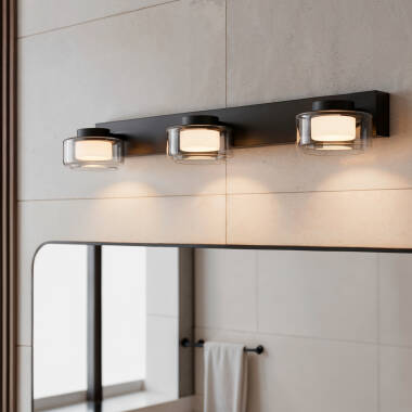 Lampada LED da Parete Bagno 12W Metallo e Vetro Zisna
