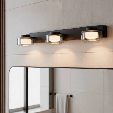 Zisna 12W Metal & Glass LED Wall Lamp for Bathrooms