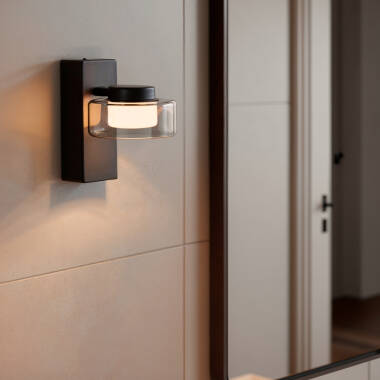 Image of Zisna 4W Metal & Glass LED Wall Lamp for Bathrooms