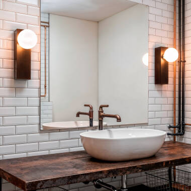 Image of Aizkra Metal Wall Lamp for Bathrooms 