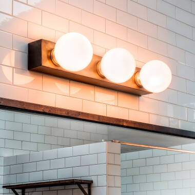 Lampa Ścienna Łazienkowa Metal 3 Punkty Aizkra