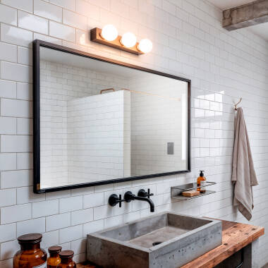 Image of Aizkra 3 Spotlight Metal Wall Lamp for Bathrooms