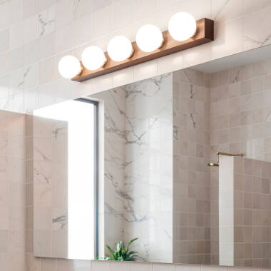 Image of Aizkra 5 Spotlight Metal Wall Lamp for Bathrooms