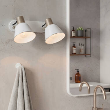 Bild von Wandleuchte Badezimmer Metall 2 Strahler Birzay
