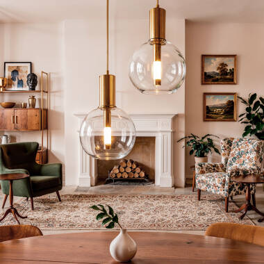 Obrázek Závěsná LED Lampa z Kovu a Skla 5W Ludvika