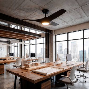 Bild von Deckenventilator Leise Egina Schwarz 132cm DC-Motor