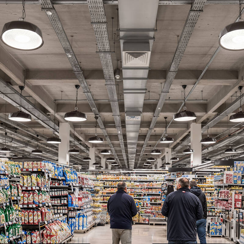 Bild von LED-Hallenstrahler High Bay Industrial UFO 200W 200lm/W Dimmbar DALI LEDNIX MOSO