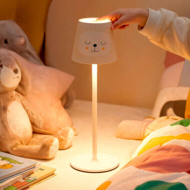Bild von LED-Tischlampe 2.5W tragbar aus Metall mit Batterie USB wiederaufladbar Anisa Kids