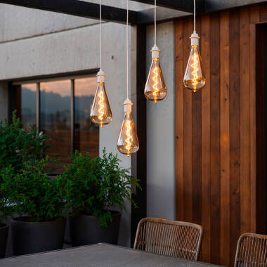 Afbeelding van Steun met Lamphouder voor Buiten Hanglamp met  PVC Kabel