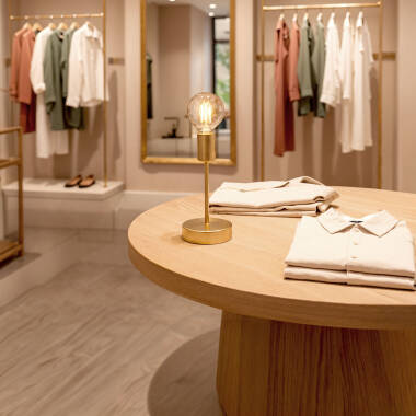 Immagine di Lampada da Tavolo LED Portatile Metallo Zoe