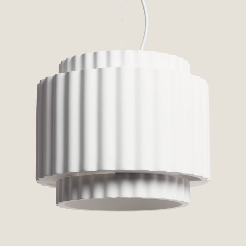 Image of Colum Plaster Double Pendant Lamp 