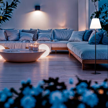 Image of Larso Metal Solar Outdoor LED Floor Lamp