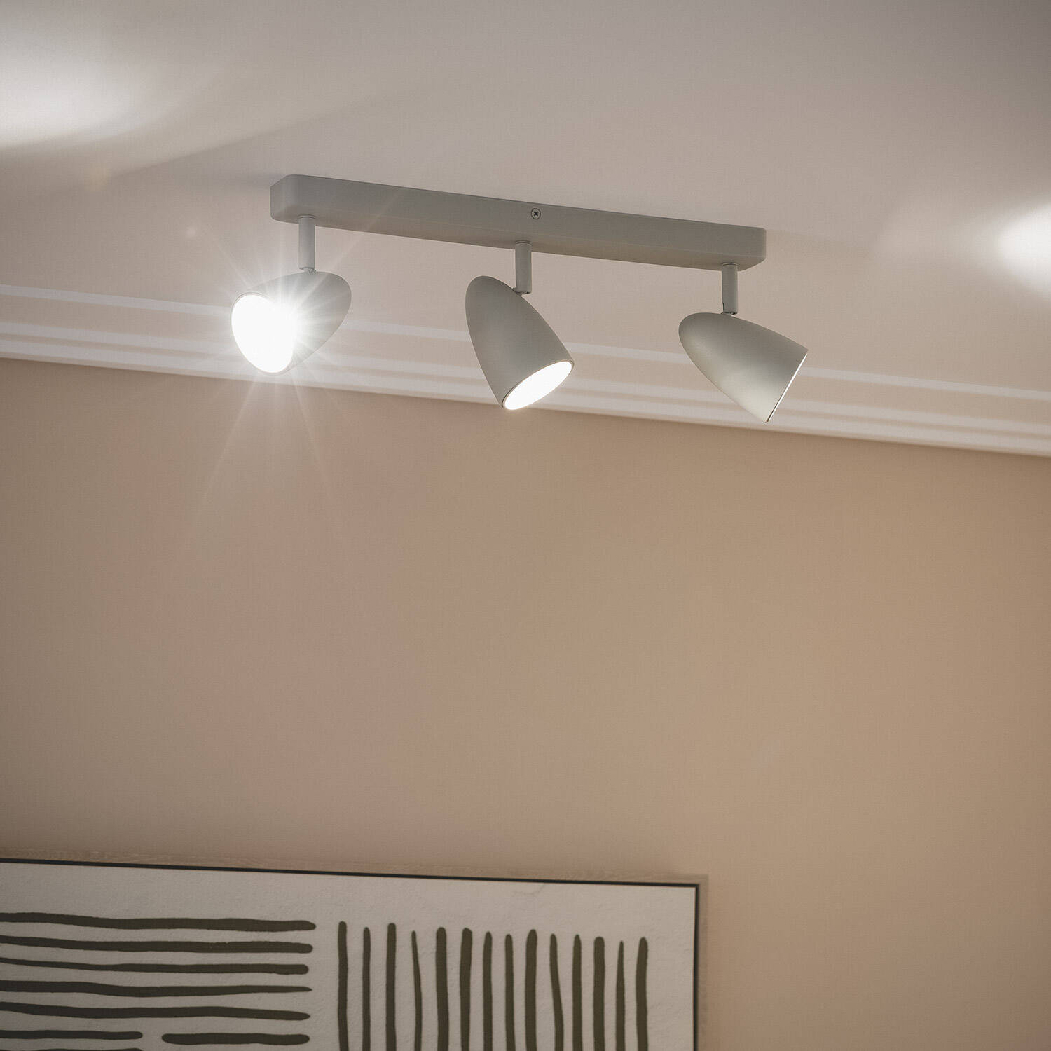 Kinkiet z Aluminium Prostokątny  Adrien 3-Pkt. - widok 2