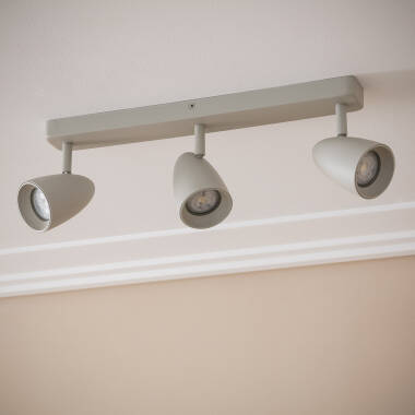 Plafondlamp Aluminium Rechthoekig Adrien 3 Spots