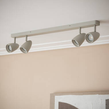 Wandleuchte Aluminium Linear Adrien 4 Spots