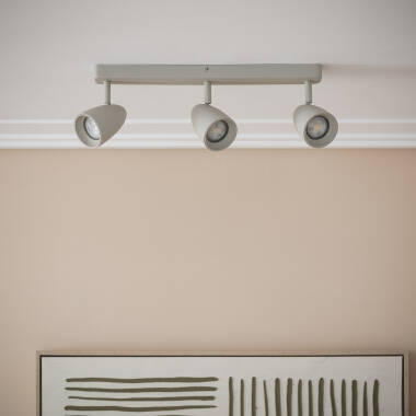 Afbeelding van Plafondlamp Aluminium Rechthoekig Adrien 3 Spots