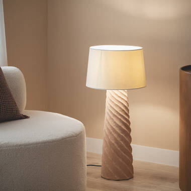 Afbeelding van Staande Lamp Papier Maché Metaal Stari