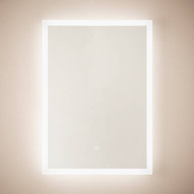 Koupelnové Zrcadlo s LED Světlem a Ochranou proti Zamlžení 70x50 cm Nerja