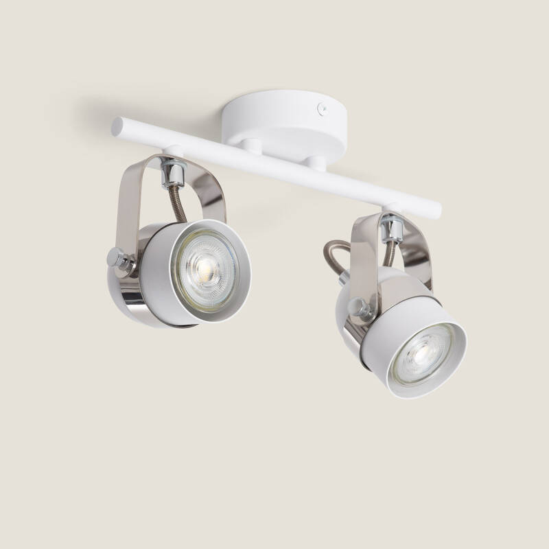 Bild von Deckenleuchte Ausrichtbar Aluminium 2 Strahler Weiss Sinner