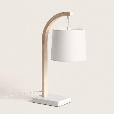 Haakon Wood and Textile Table Lamp