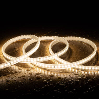 Striscia LED Regolabile 220V SMD 120 LED/m Color 8.5W/m Larga 12mm Taglio 20cm IP65