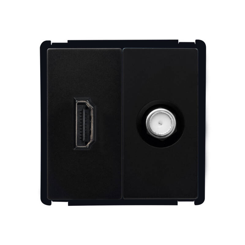 Afbeelding van Contactdoos HDMI + SATELLIET Modern