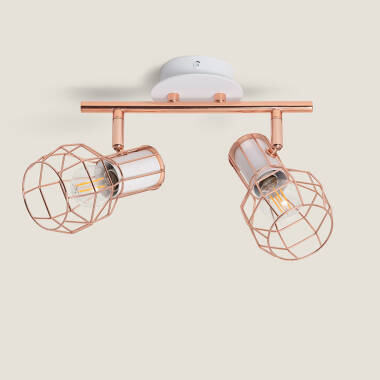 Plafonnier Orientable Métal 2 Spots Lada