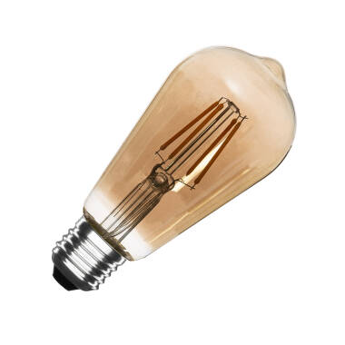 E27 Dimmable Filament LED Bulb 5.5W ST58 495lm Smoke