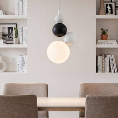 Image of Terra Dunia Ceramic & Glass Pendant Lamp 