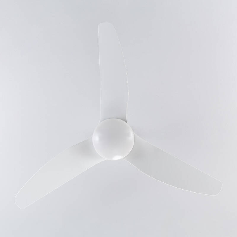 Immagine di Ventilatore LED da Soffitto Esterni Woolworth Bianco 127cm Motore DC 