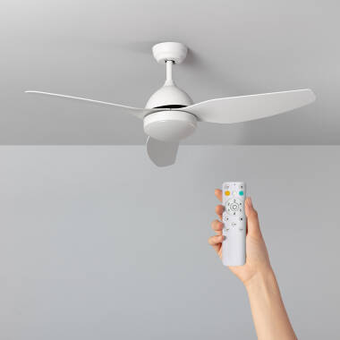 Immagine di Ventilatore LED da Soffitto Navy Bianco 107cm Motore DC