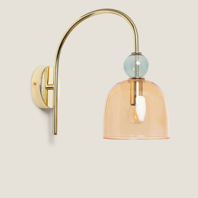 Obrázek Skleněná/Kovová Nástěnná Lampa Baudelaire 