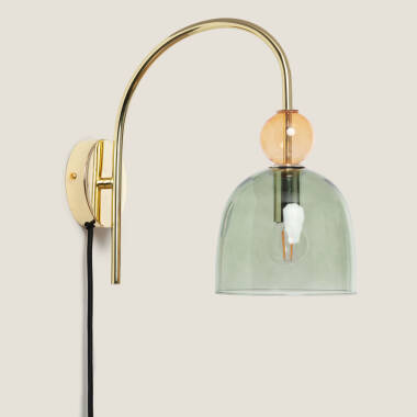 Bild von Wandleuchte Metall und Glas Baudelaire