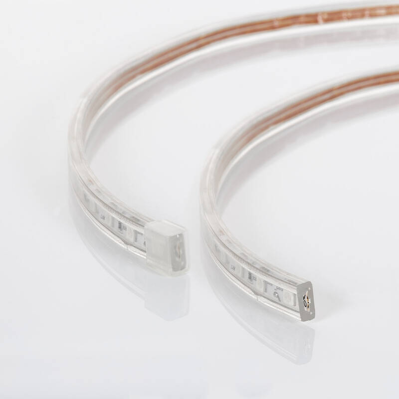 Afbeelding van LED Strip 220V AC 60LED/m Groen Ip65 op Maat In te korten om de 100cm en 14 mm Breed