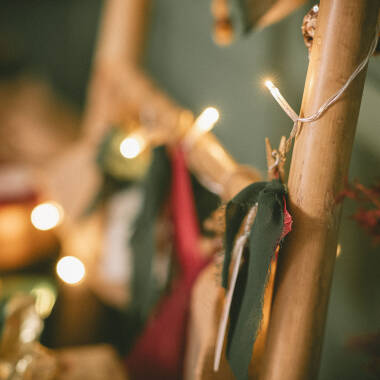 Immagine di Ghirlanda Cavo LED a Pile 3m Bianco Caldo con Timer