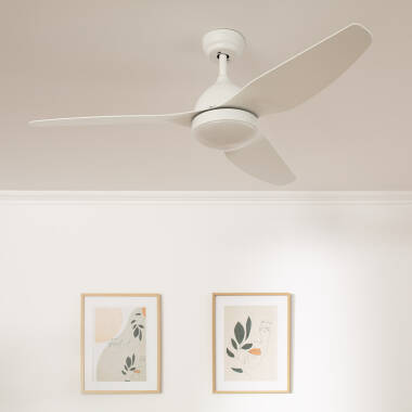 Immagine di Ventilatore LED da Soffitto Woolworth Bianco 127cm Motore DC