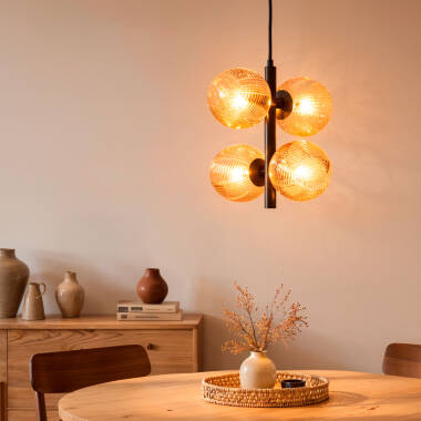 Image of Dayla Metal & Glass Pendant Lamp
