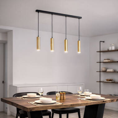 Immagine di Lampada a Sospensione Alluminio Aritz 4 Faretti