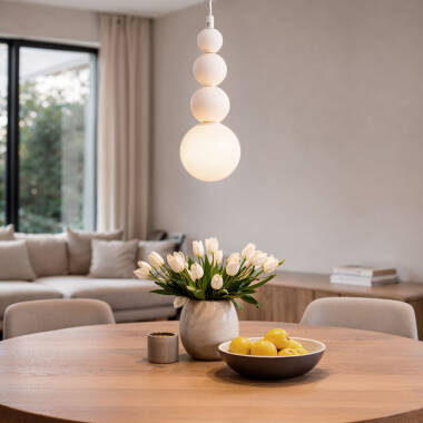 Bild von Pendelleuchte Keramik und Glas Dunia